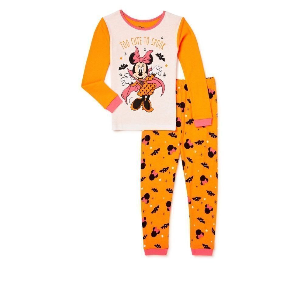 Disney Girl’s Size 10 “Too Cute To Spook” Minnie Mouse Halloween Pajama Set - Picture 4 of 7